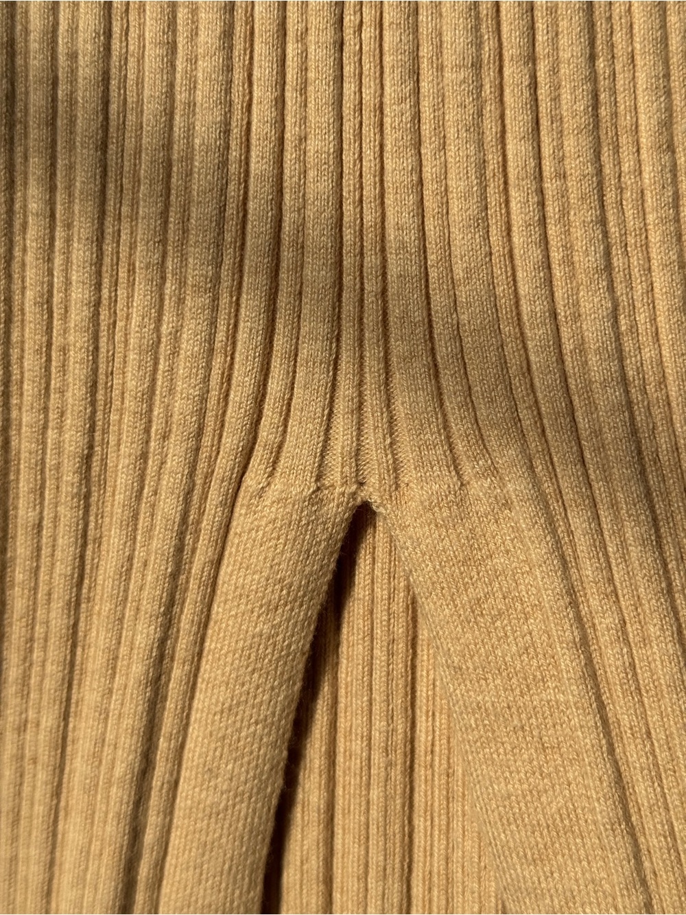 Quince Cotton Cashmere Ribbed Sleeveless Midi Dress - Heather Oatmeal - Size M - Picture 12 of 16
